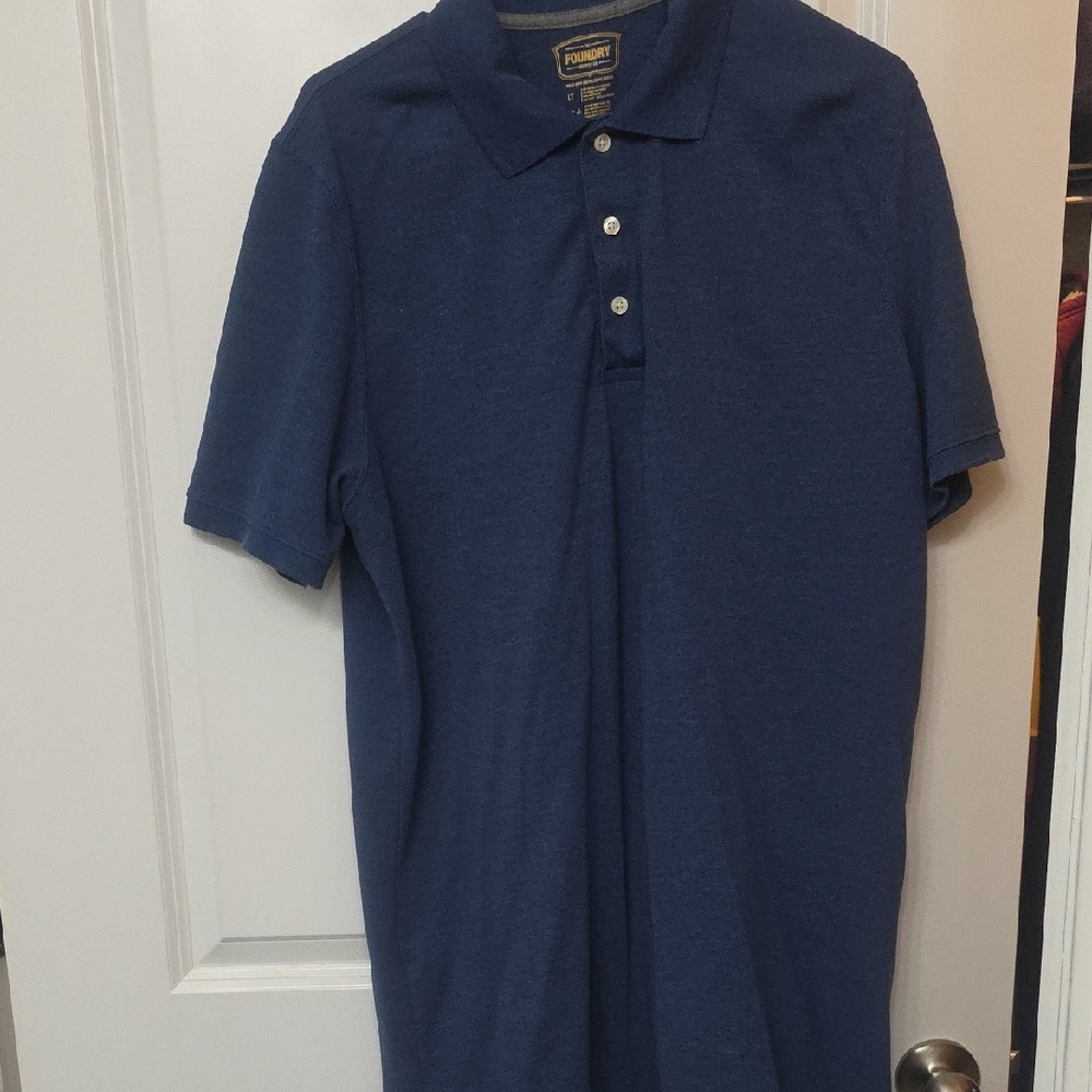The Foundry Supply Co Blue Polo Shirt Classic Design